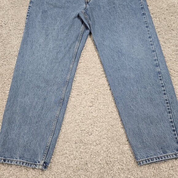 Levis 550 Jeans Men 42x30 (Fits 38x30) Blue Relaxed Tapered Fit 90s Denim - Picture 2 of 12